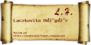 Laczkovits Hágár névjegykártya